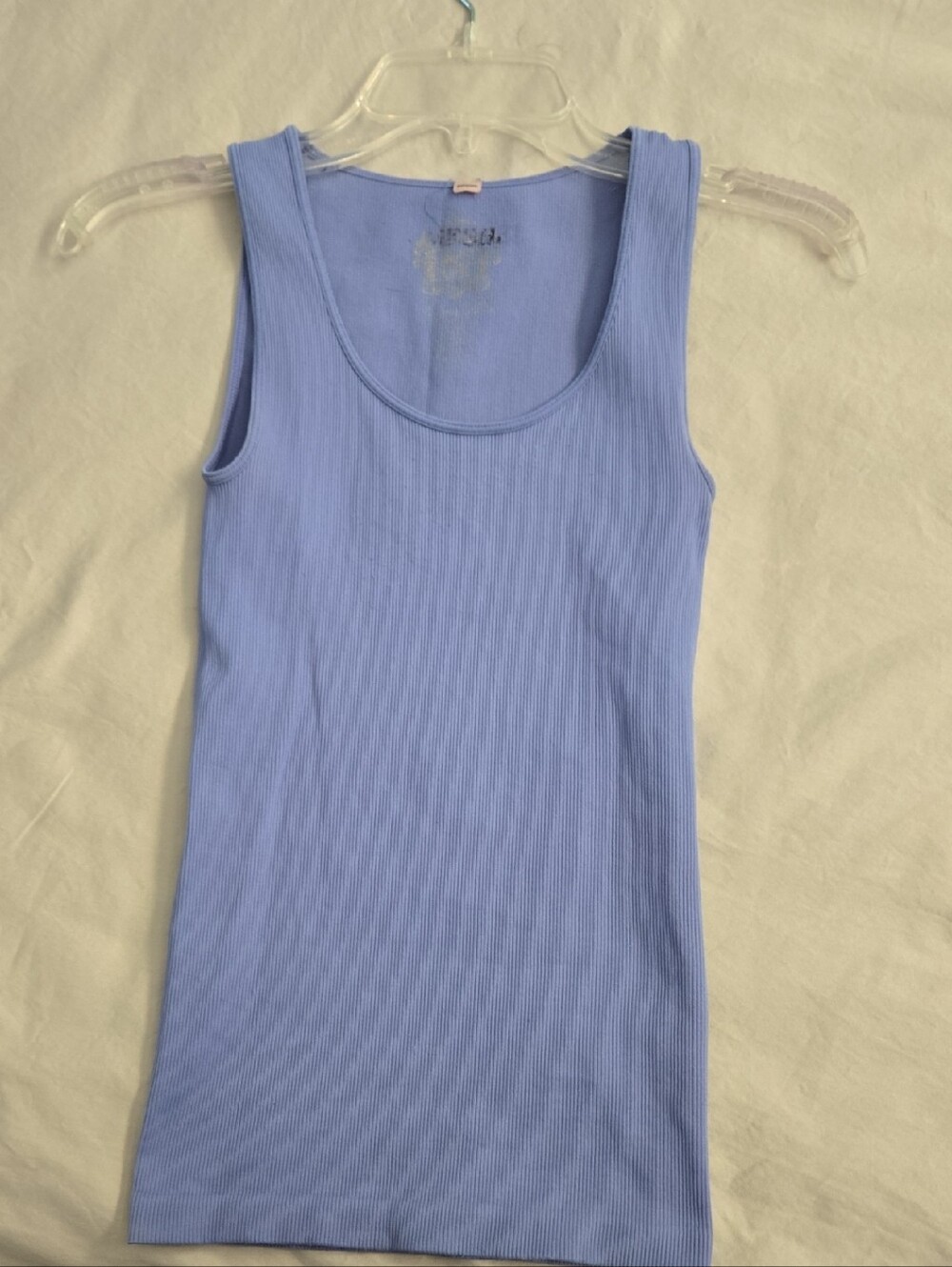 Women’s Ribbed Tank Top - Light Blue